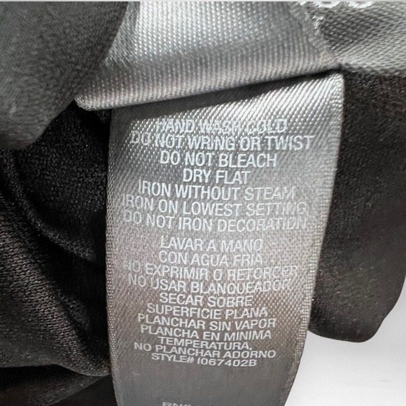 BISOU BISOU Sequin Collar Long Sleeve Blouson Black Dress 12 - Picture 8 of 8